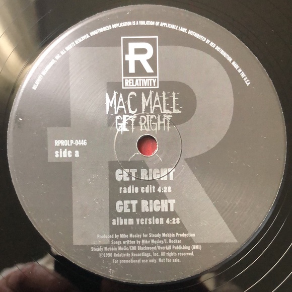 Mac Mall Get Right Vinyl Lp '96 - Picture 3 of 7